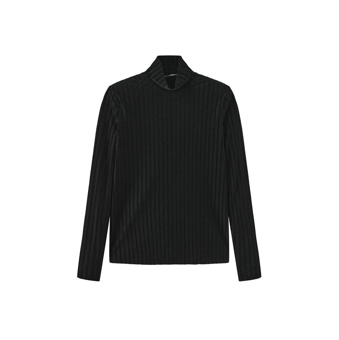 Velour Design Turtleneck