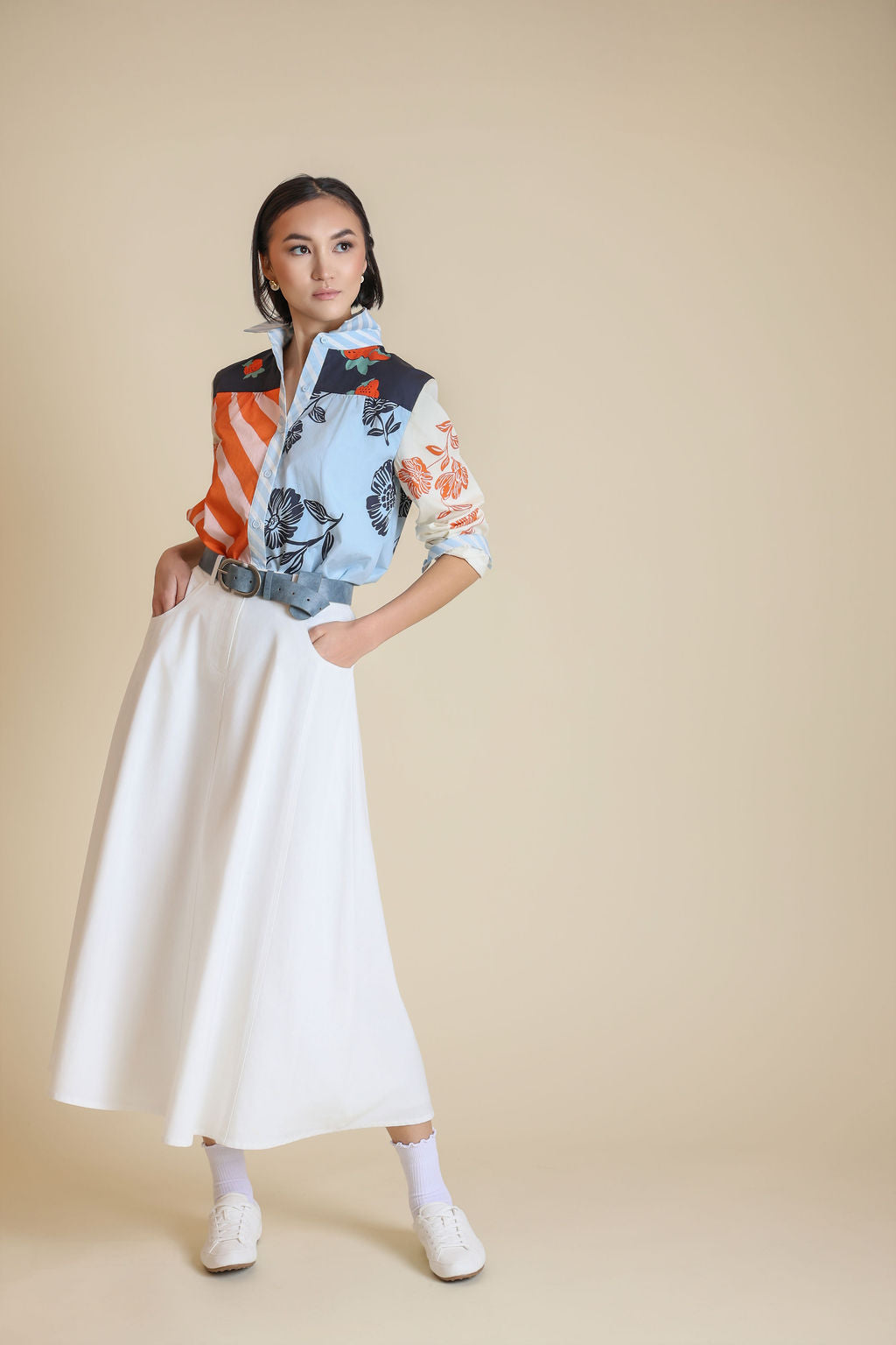 Mix Printed Blouse - Junees