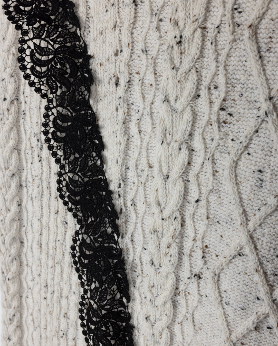 Lace Detailed Knit Skirt W-22383