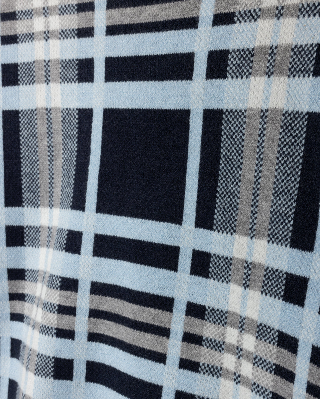 Large Plaid Knit Turtleneck