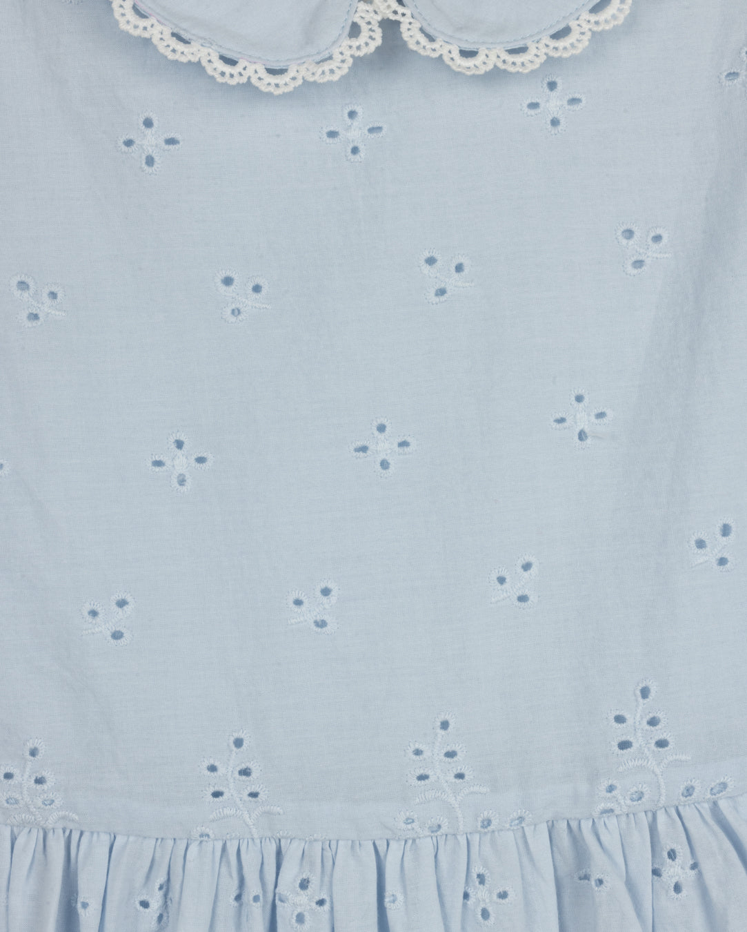 Avery Eyelet Cotton Lace Trim Dress