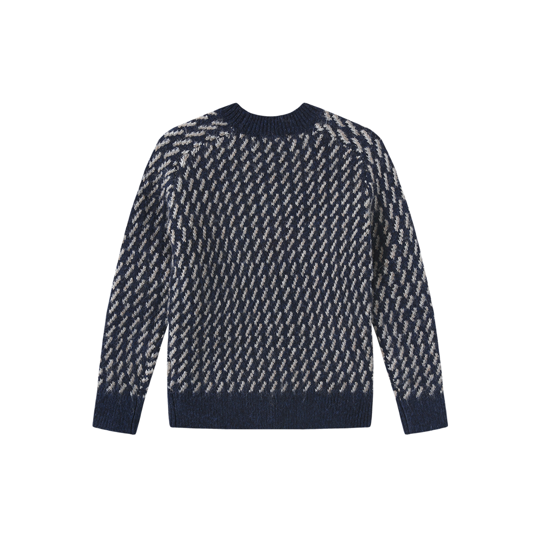 Print Squiggle Knit Sweater