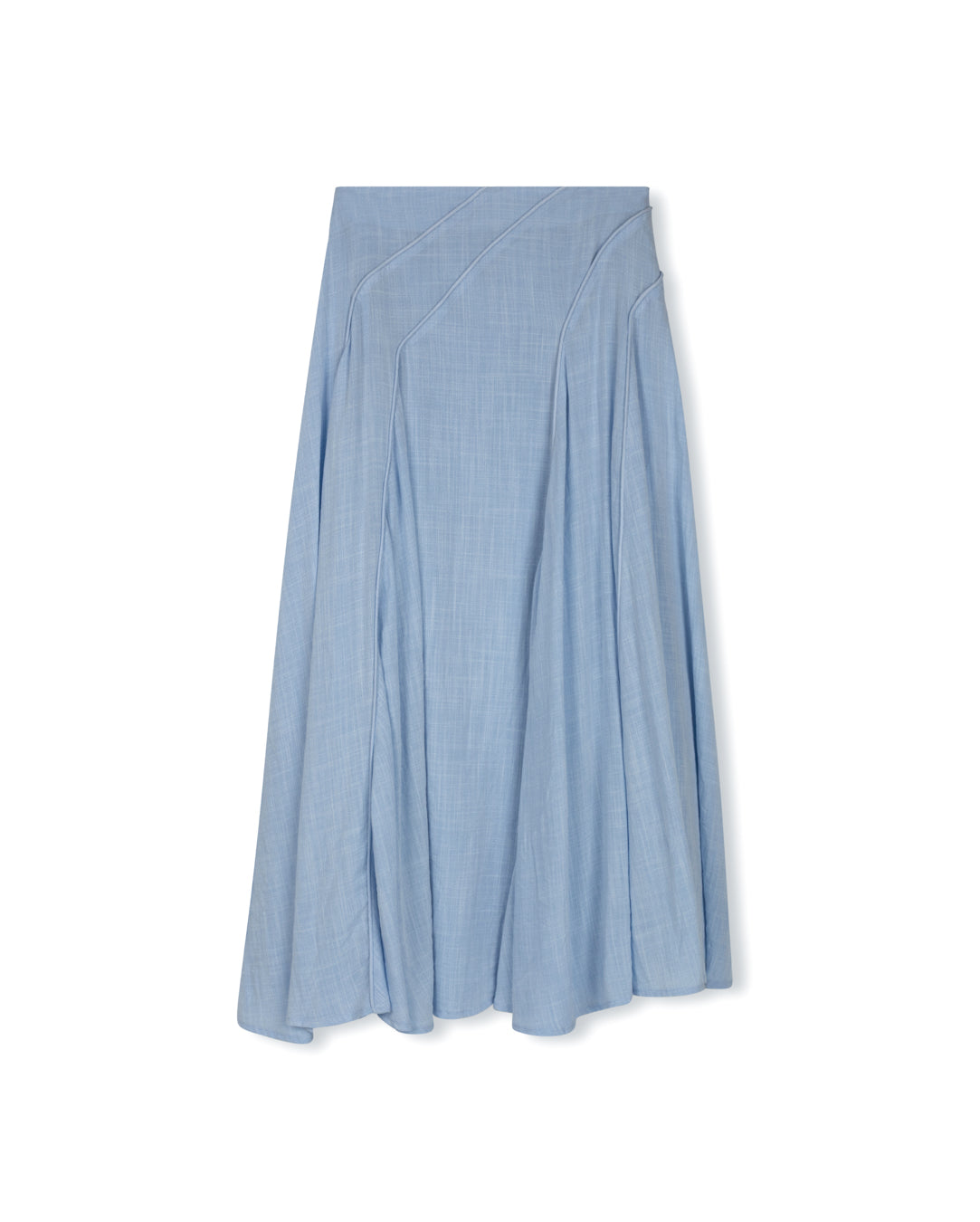Linen Stitched Detail Maxi Skirt - Junees