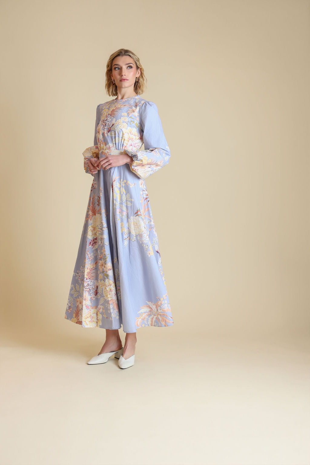 Cotton Floral Wrap Dress - Junees