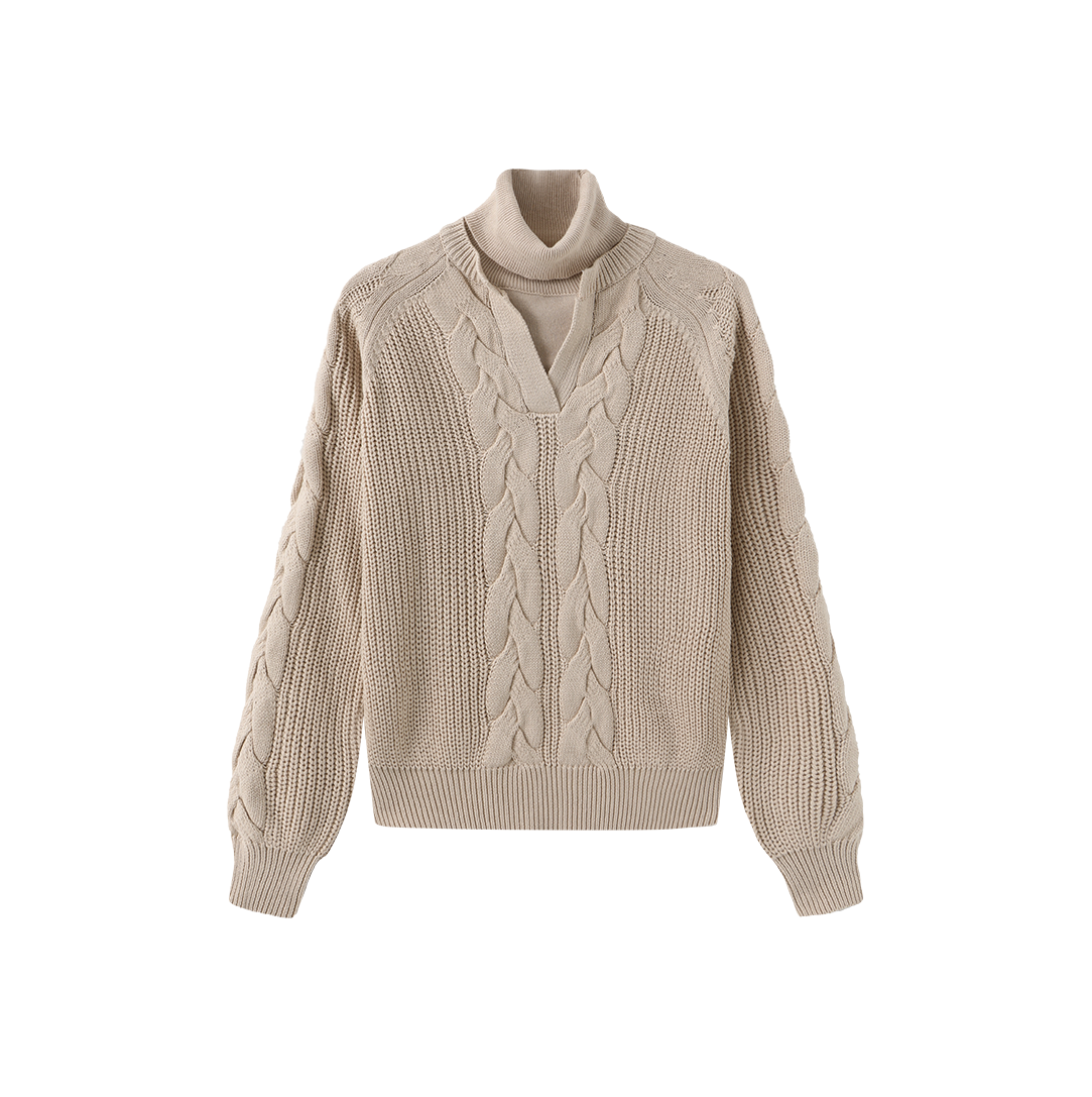 Tone On Tone Sweater Turtleneck