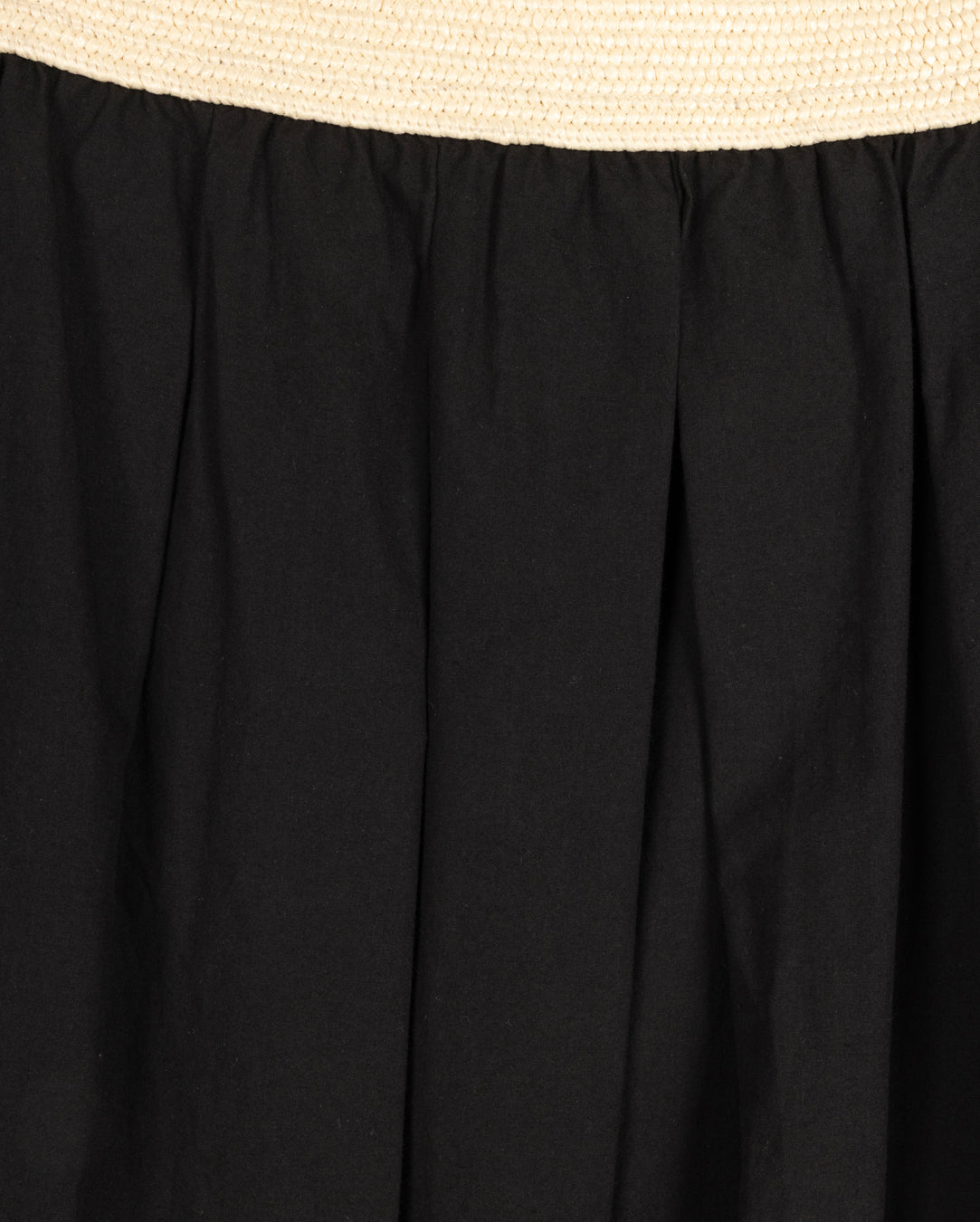 Raffia Waist Poplin Skirt - Junees