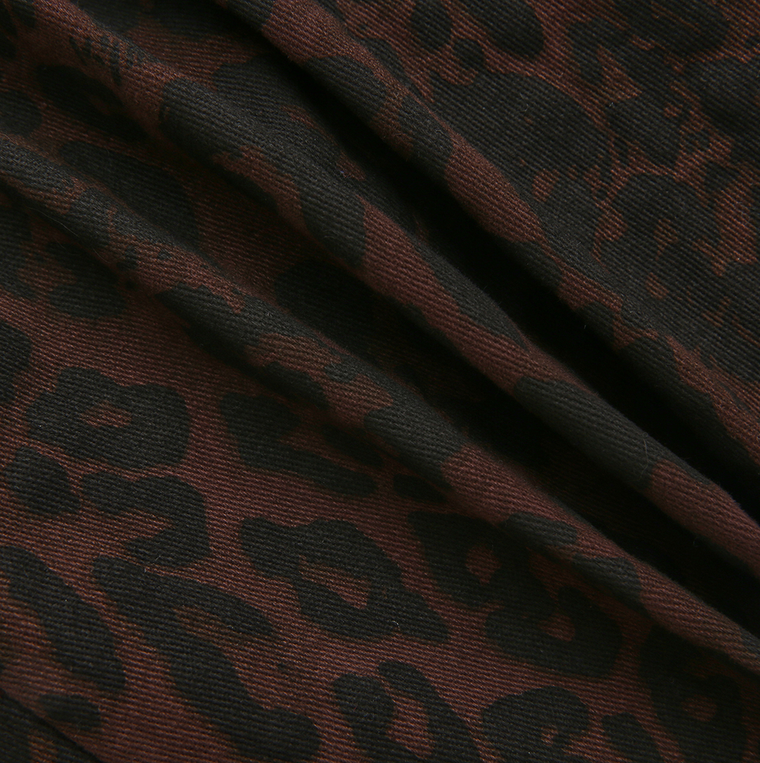 Brent Leopard Denim Vest