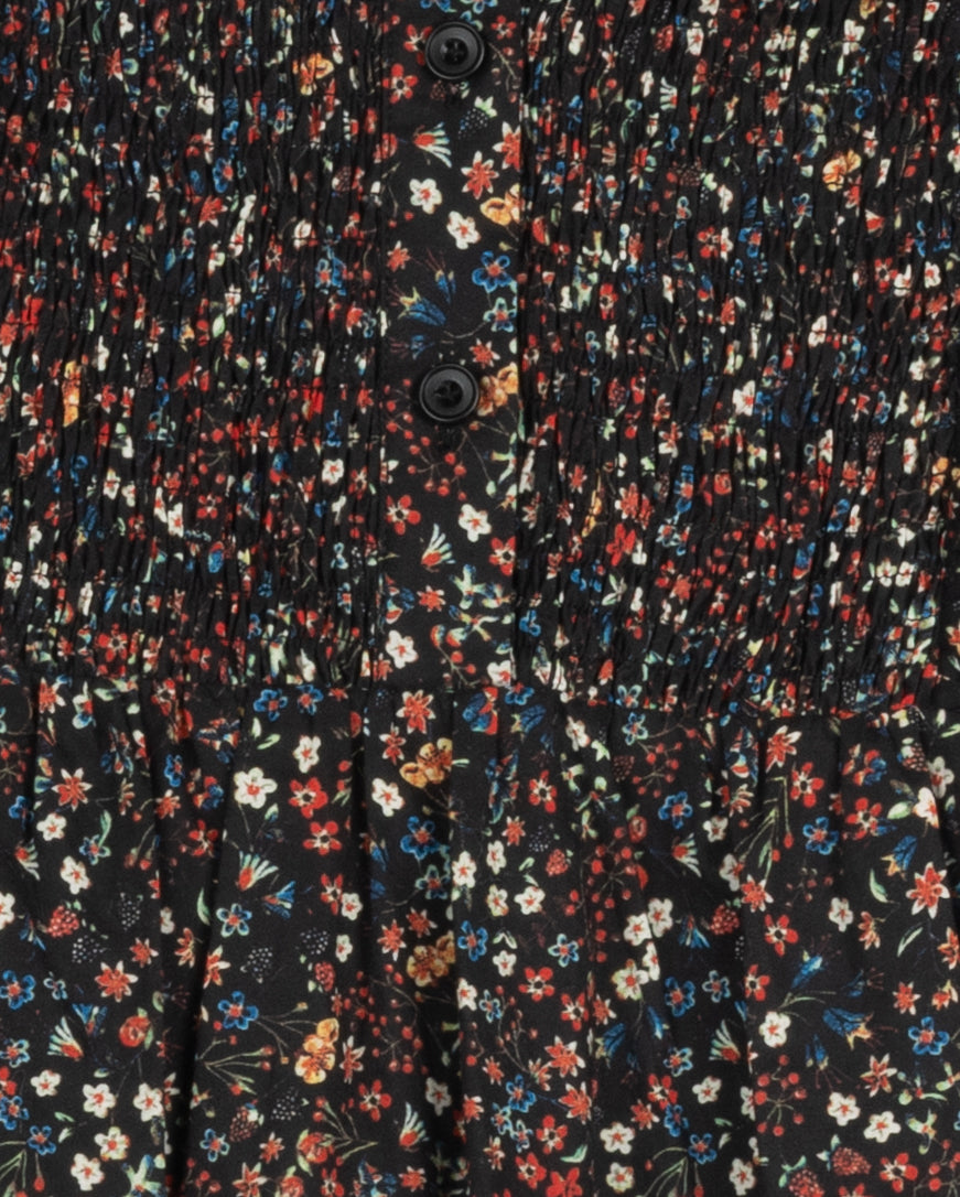 Full Smocked Top Ruffle Dress C-22407