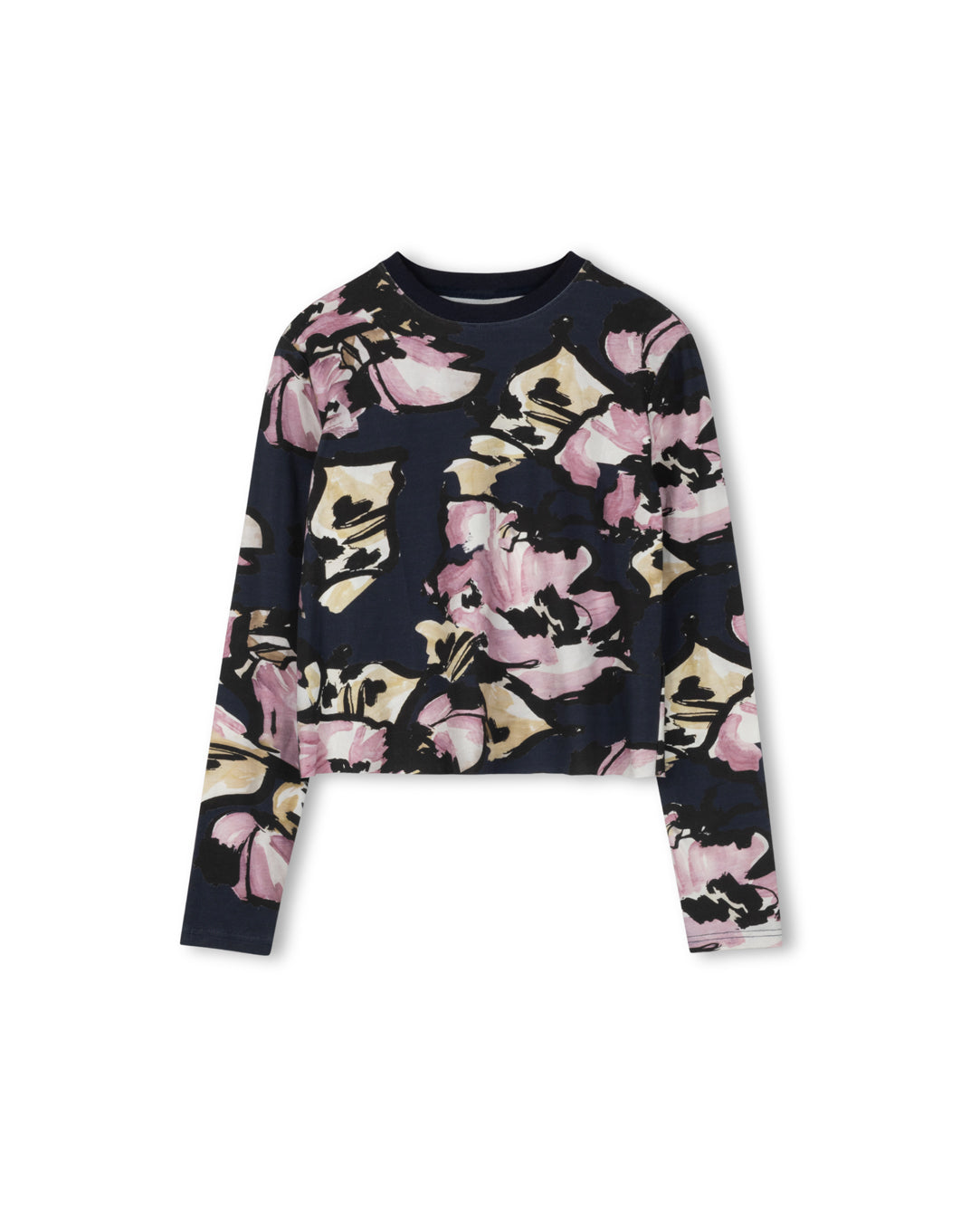 Printed Raw Edge Tee