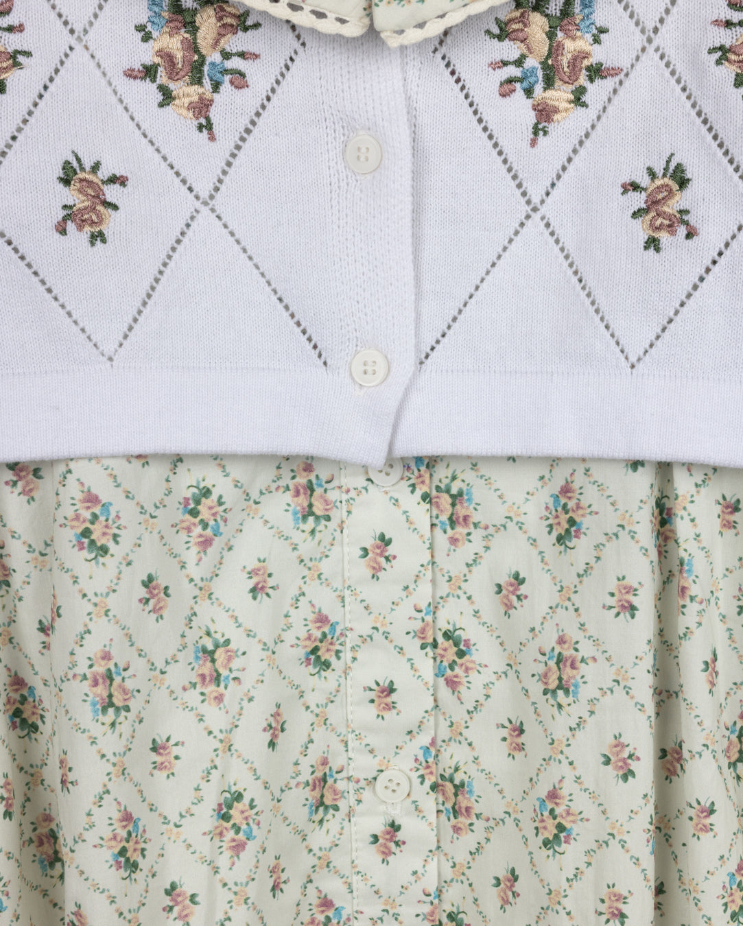 Printed Robe And Cardigan Set