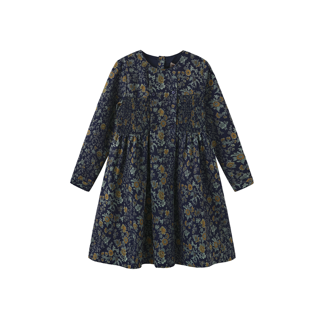 Floral Poplin Smocked Dress