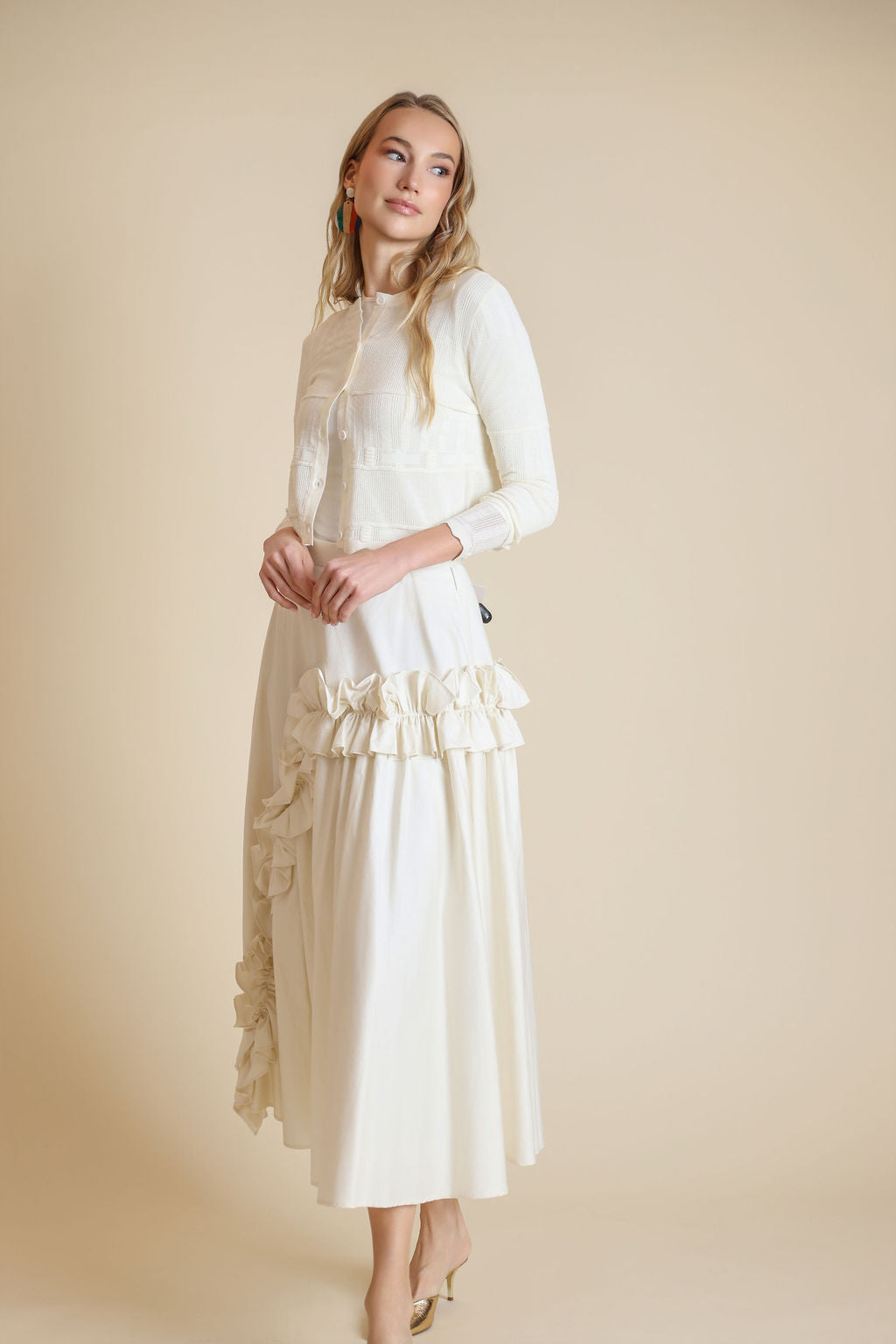 Poplin Detailed Double Belted Skirt - Junees