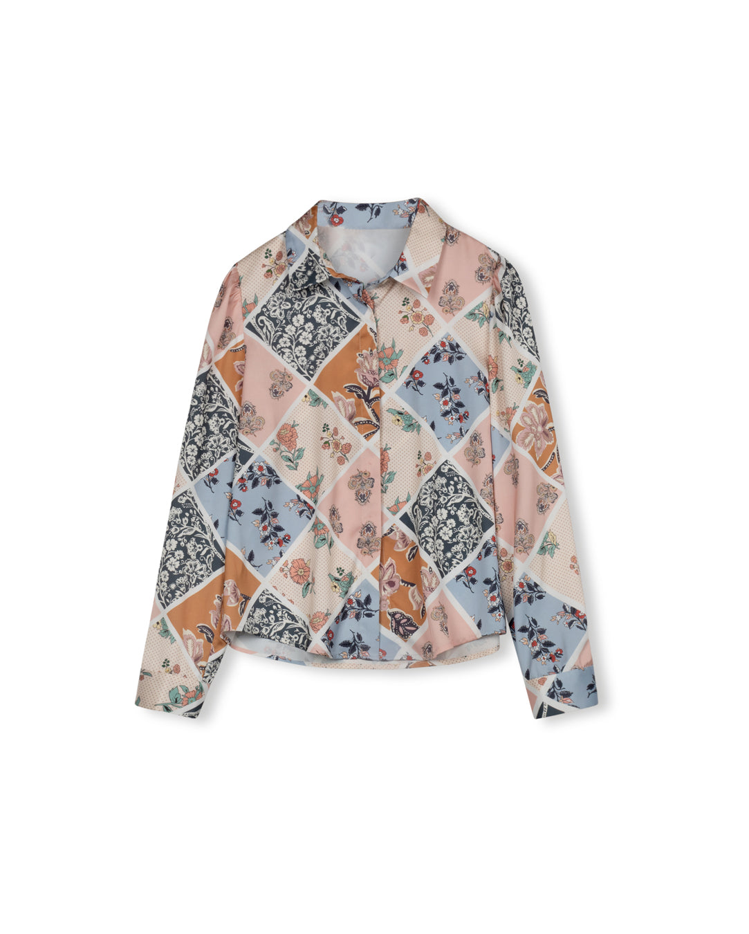 Patchwork Print Blouse