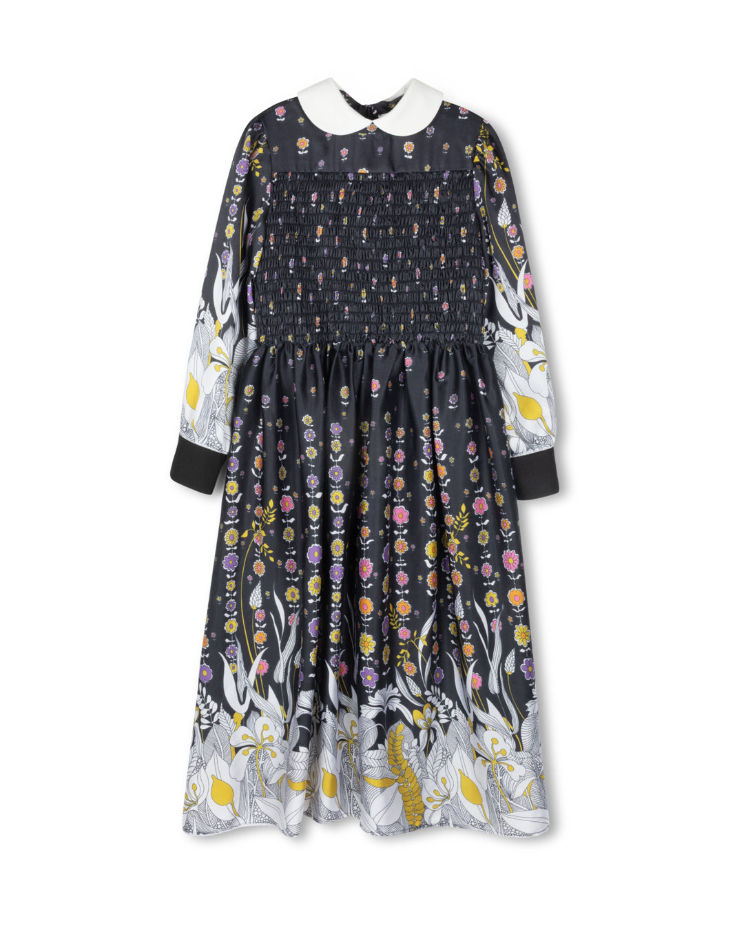 Floral Printed Smocked Top Dress