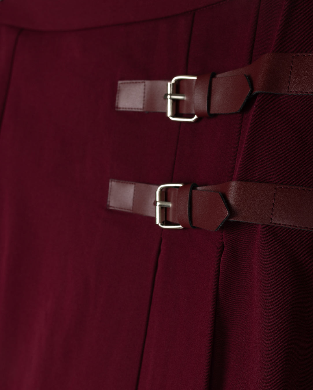 Side Buckle Maxi Skirt