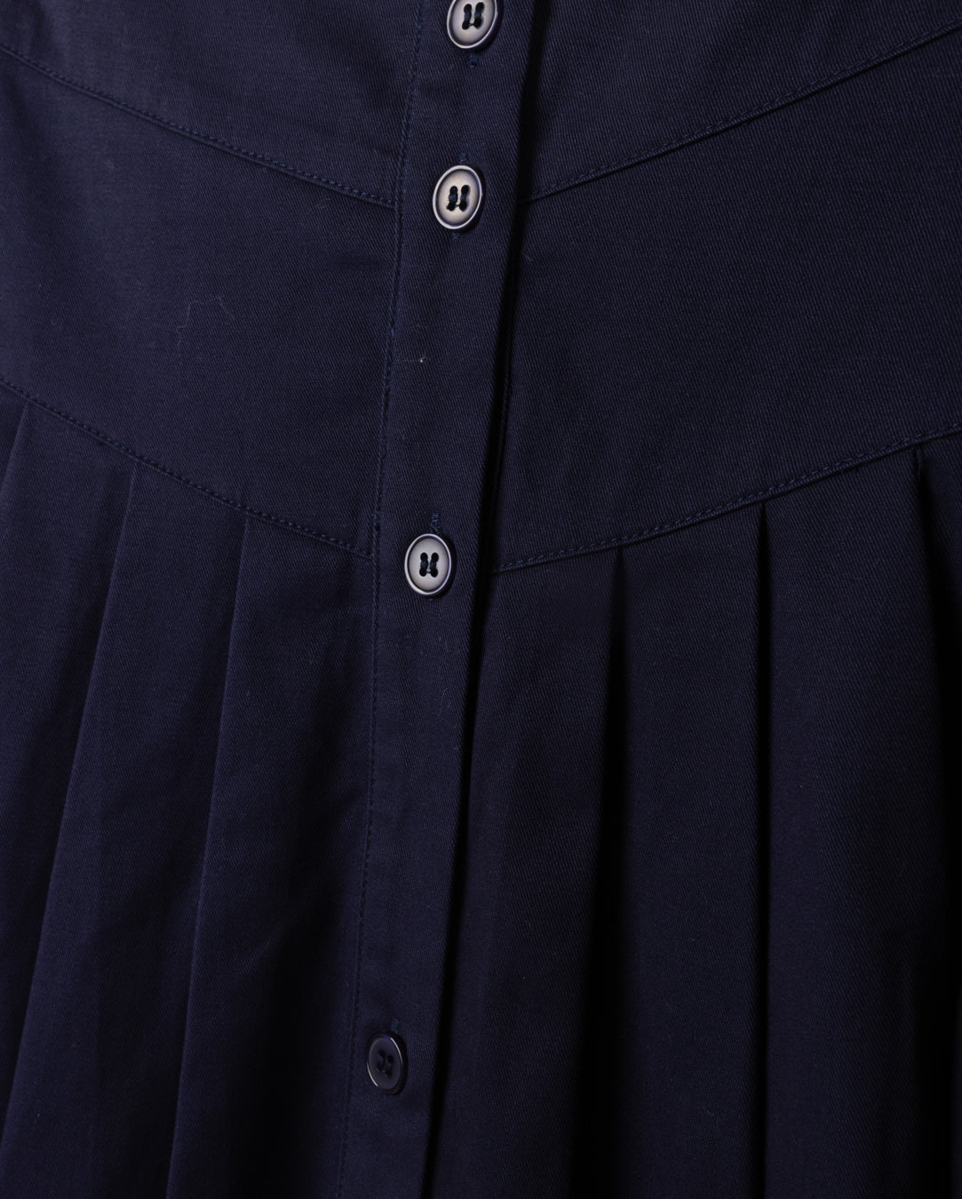 Chino Pleat Button Down Skirt
