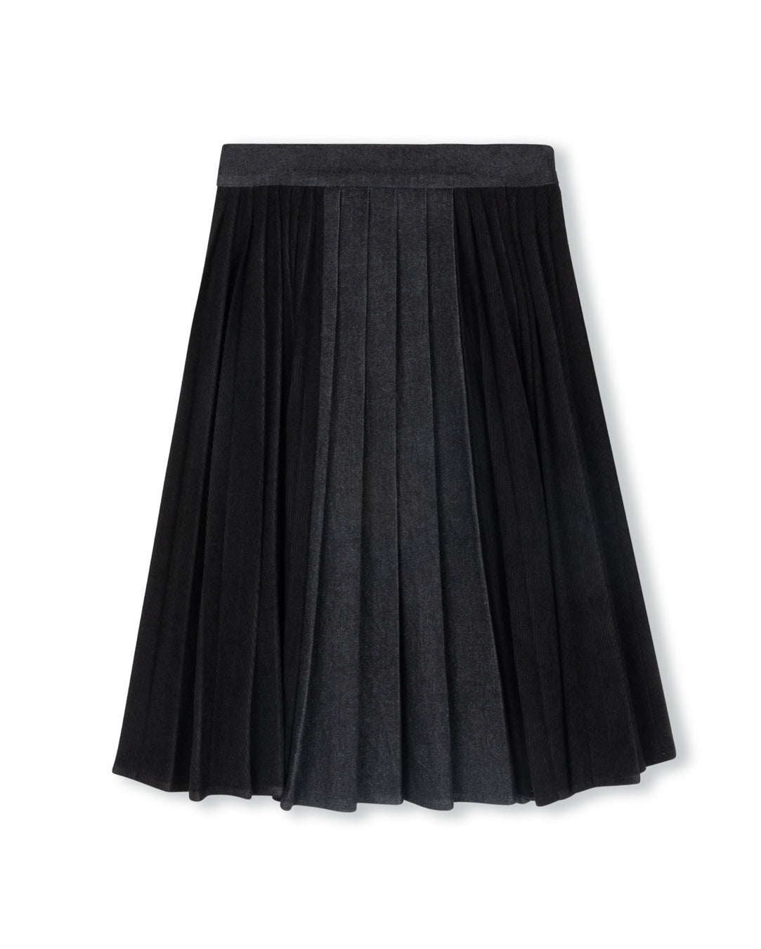 Denim And Corduroy Skirt C-22193