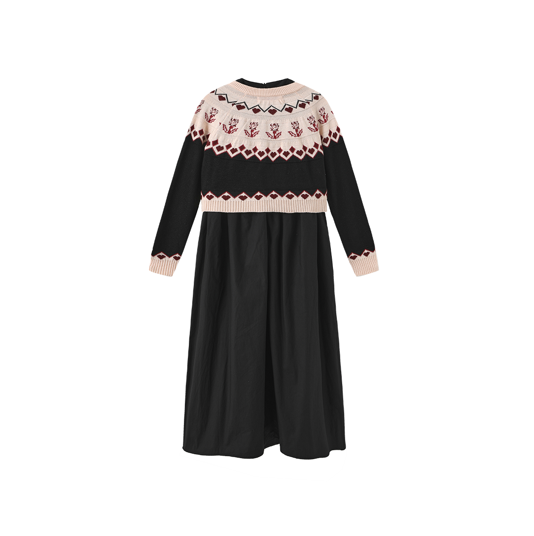 Tiered Robe With Floral Cardigan