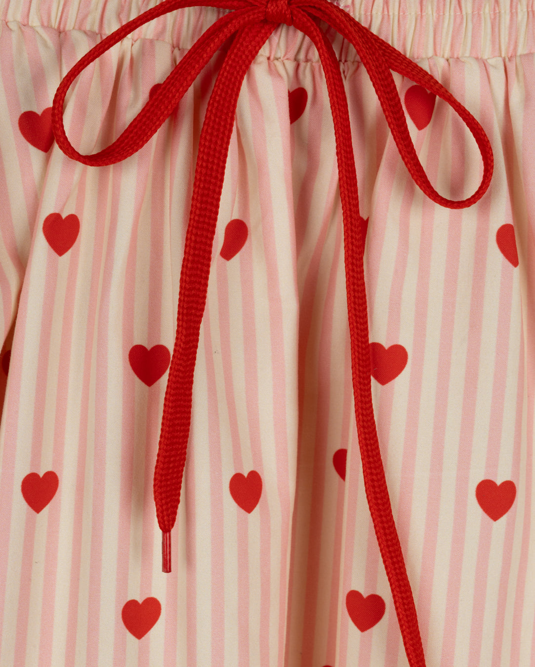 Kace Heart Printed Striped Skirt
