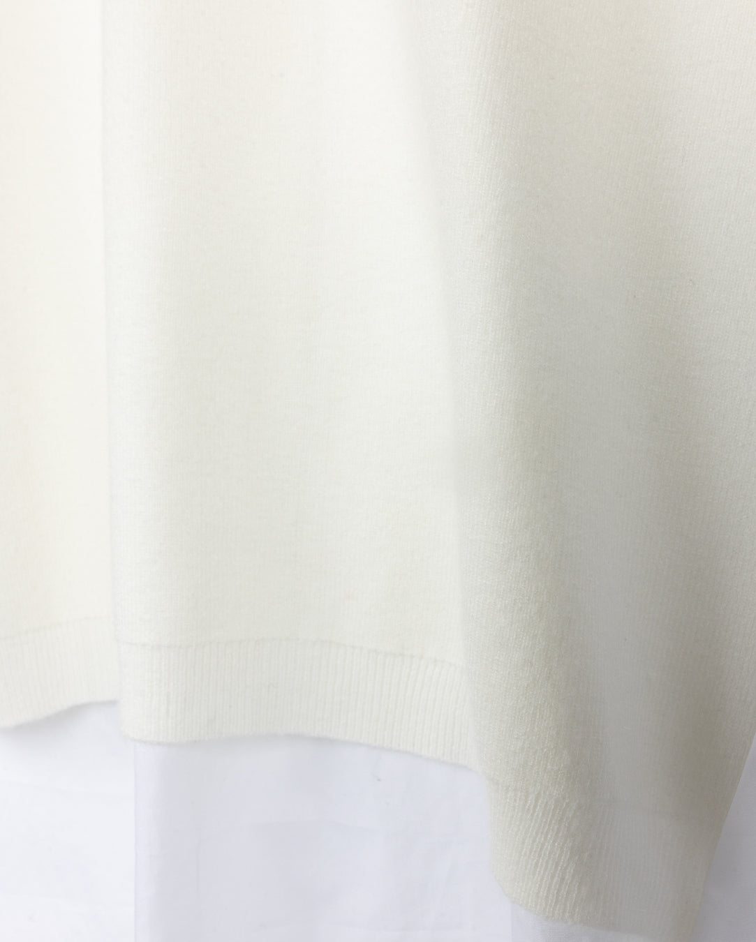 Puff Sleeve Knit And Poplin Top