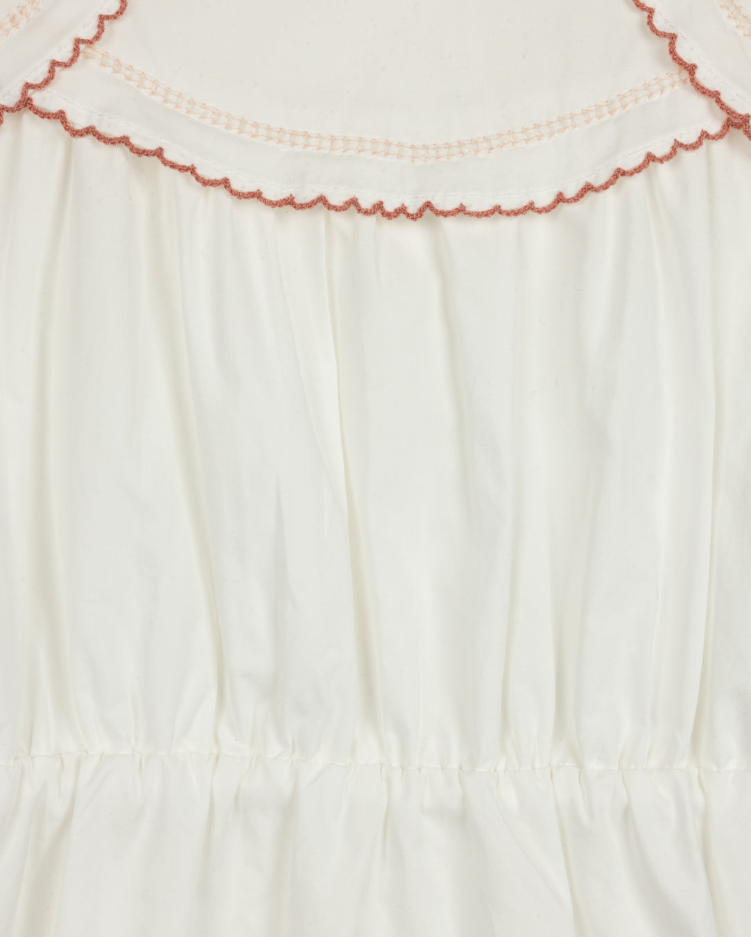 Tally Embroidered Scalloped Trimming Dress