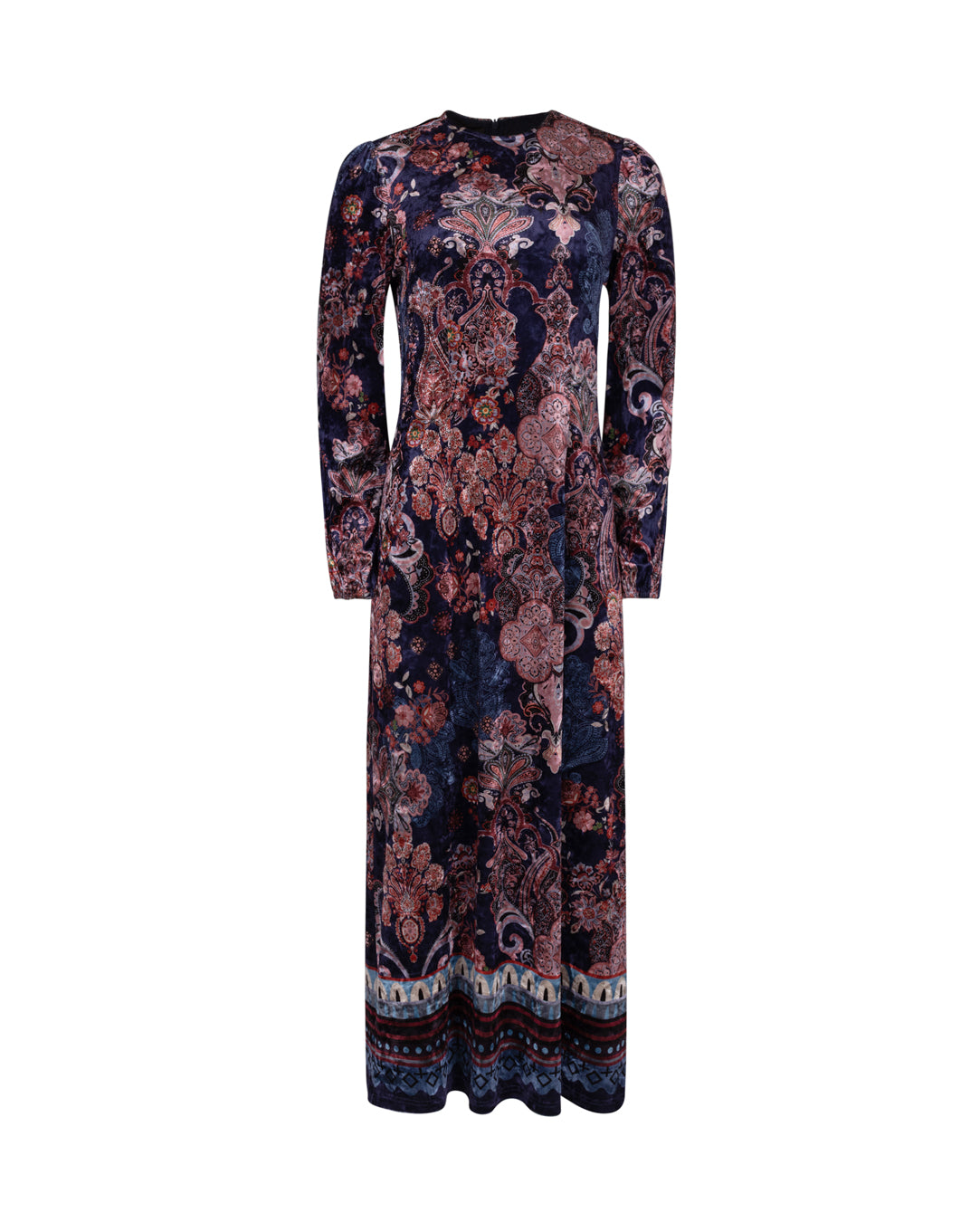 Paisley Puff Sleeve Shift Dress