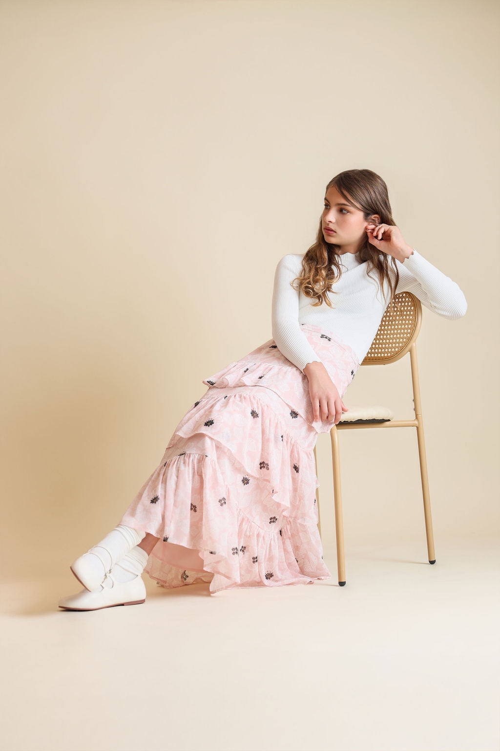 Floral Tiered Skirt - Junees