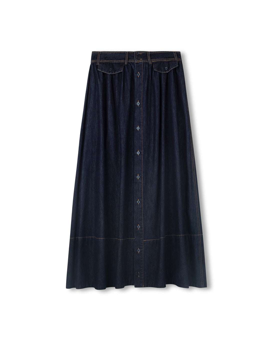 Chambray Denim Flair Skirt - Junees