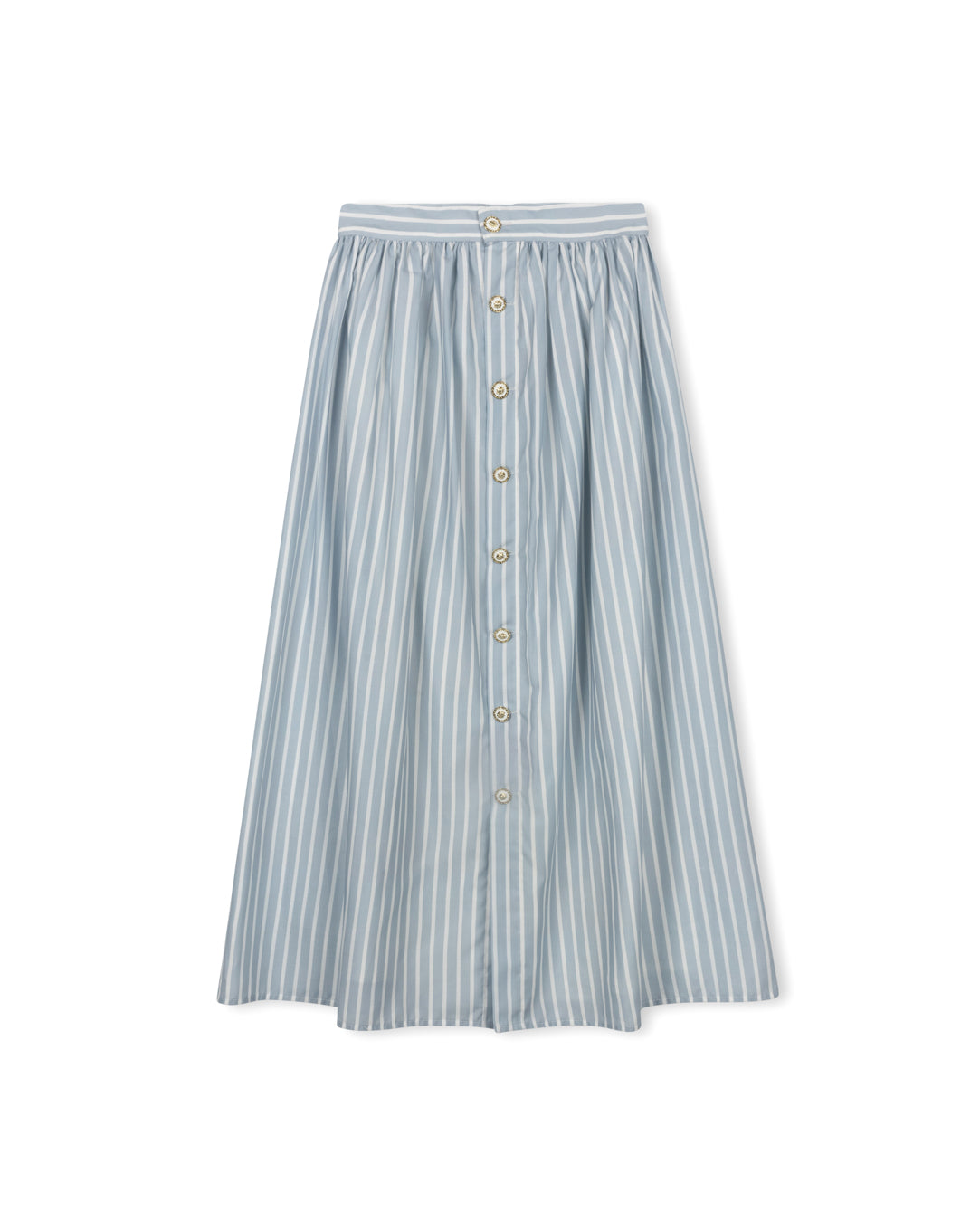 Striped Poplin Skirt