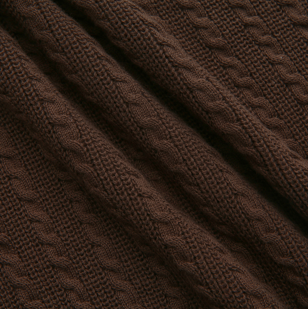 Cable Knit Trim Vest