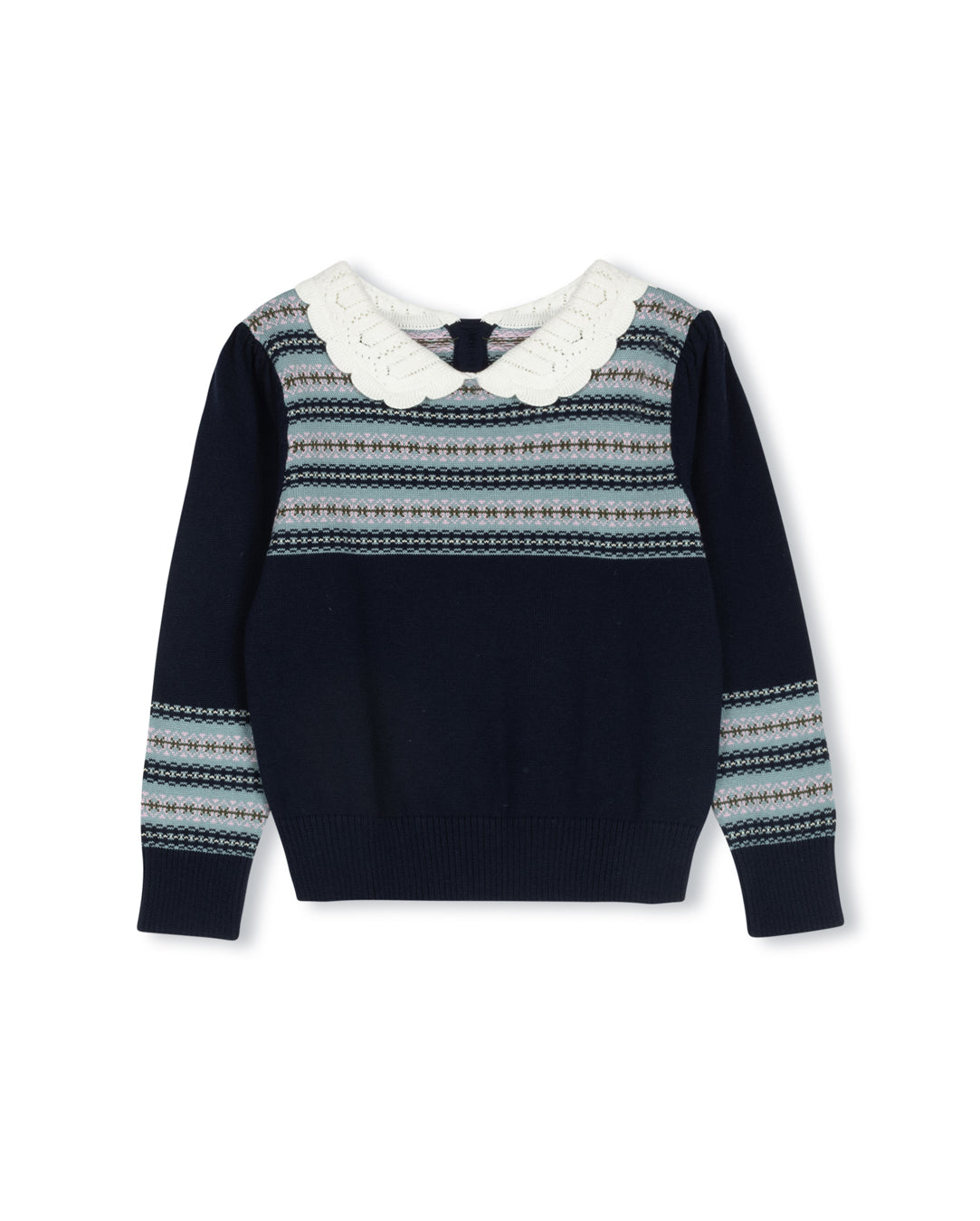 Collared Fair Isle Knit Sweater