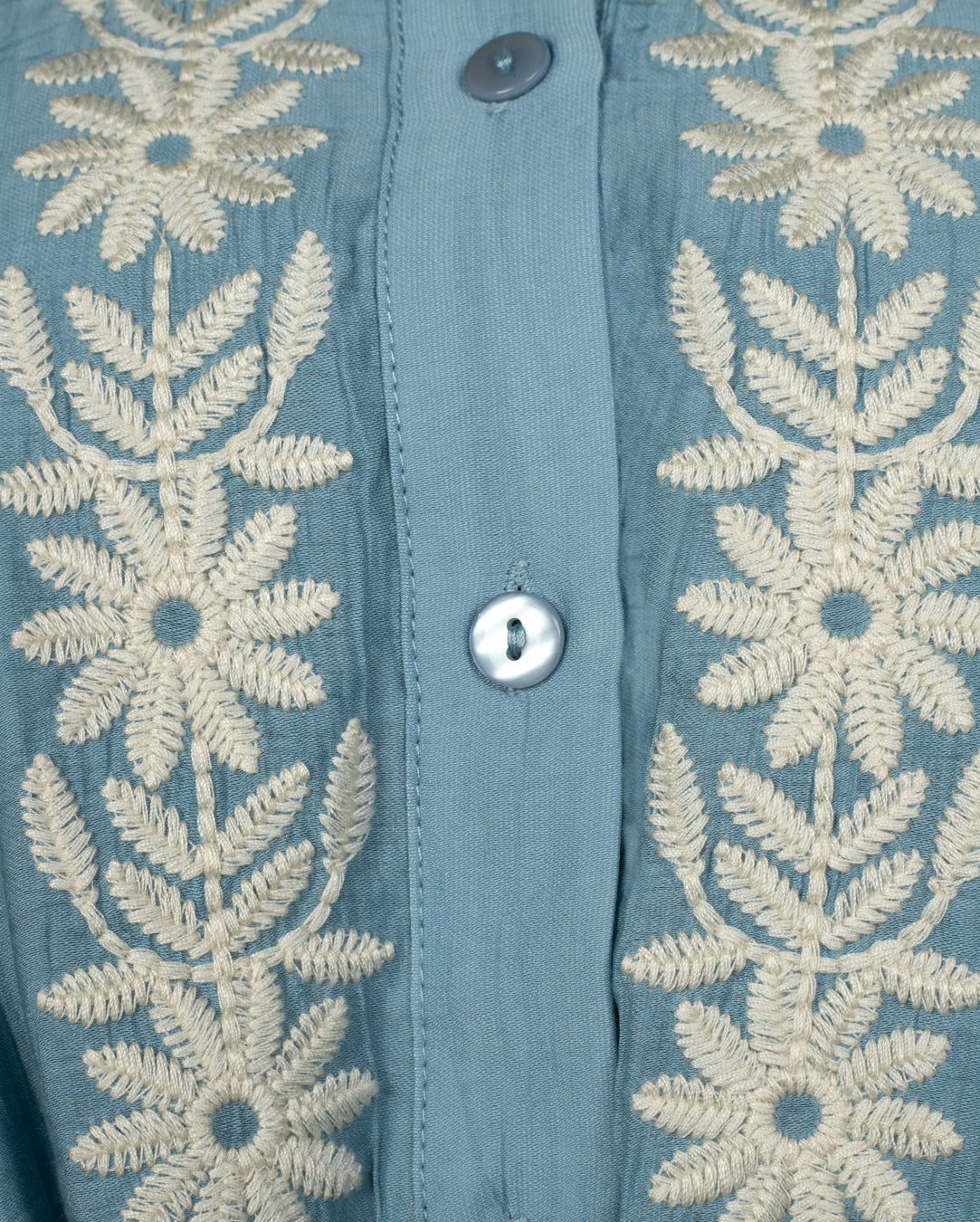 Drawstring Embroidred Dress - Junees