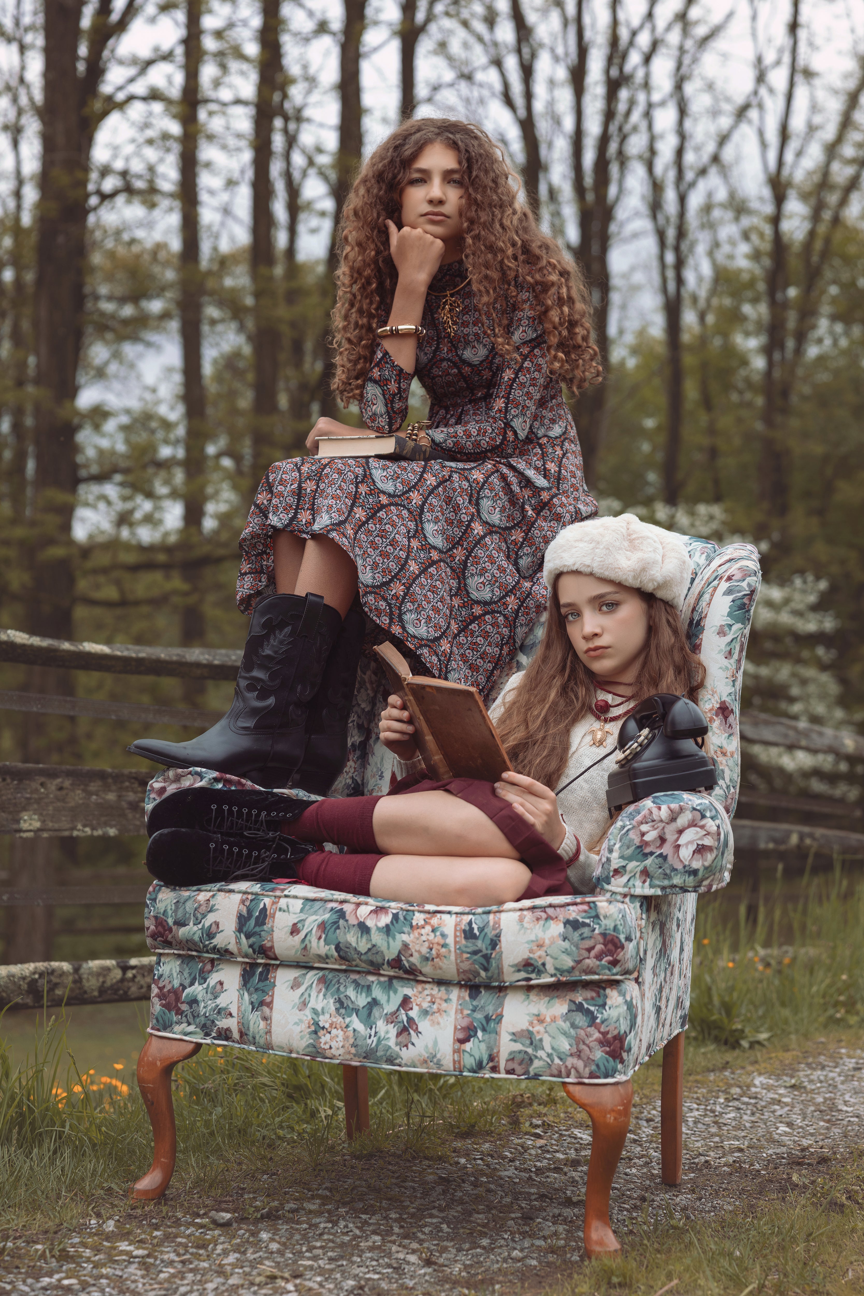 Floral Tie Neck Dress - Junees