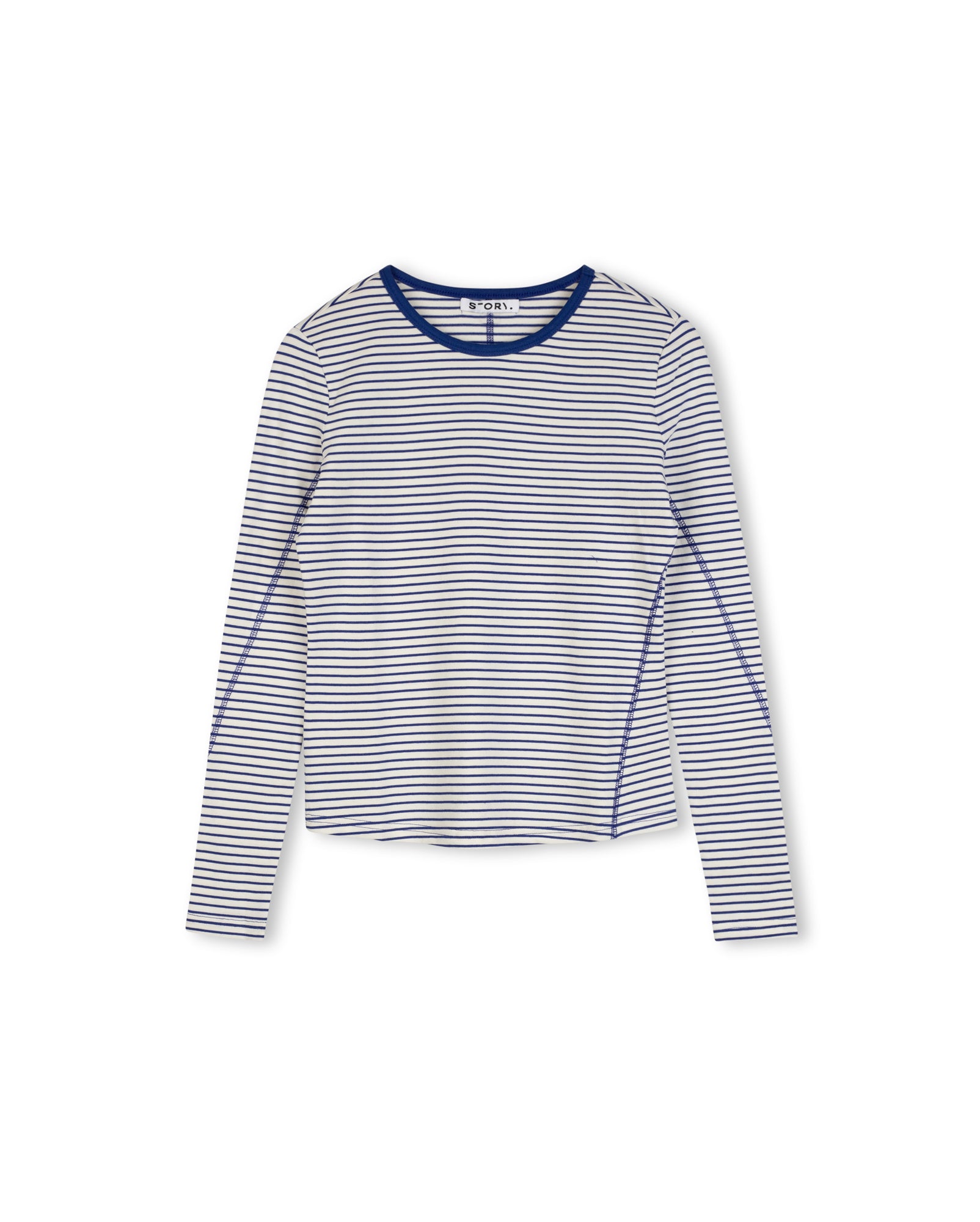 Striped Seamed Detailed Tee