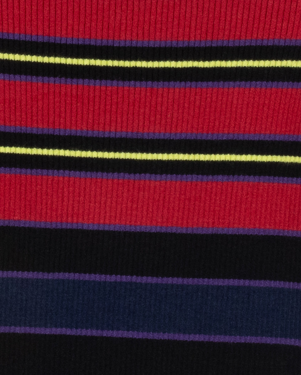 Striped Multi Colored Knit Turtleneck C-20595