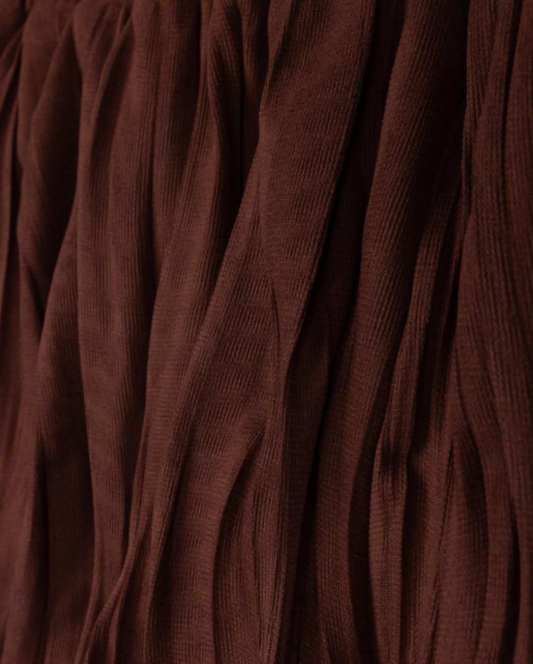 Waved Pleated Trimmed Skirt W-20977