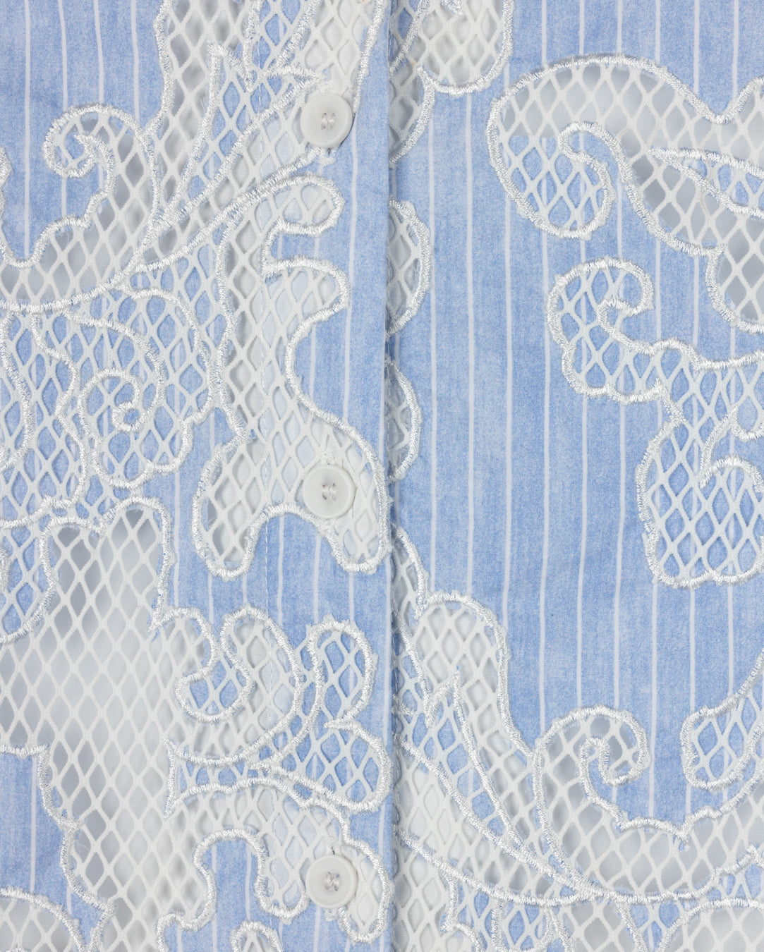 Lace Pinstripe Blouse