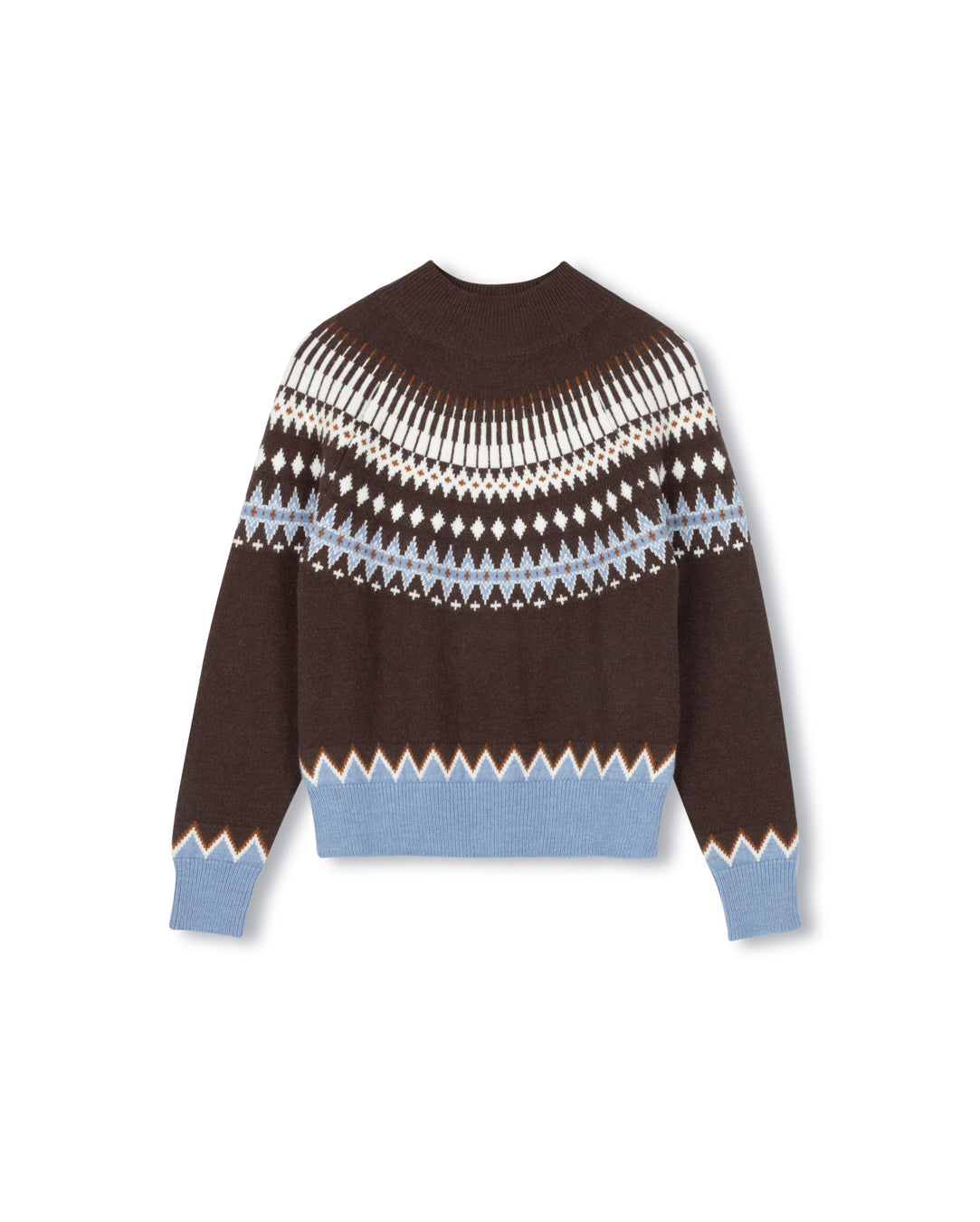 Geometric Cable Knit Turtleneck