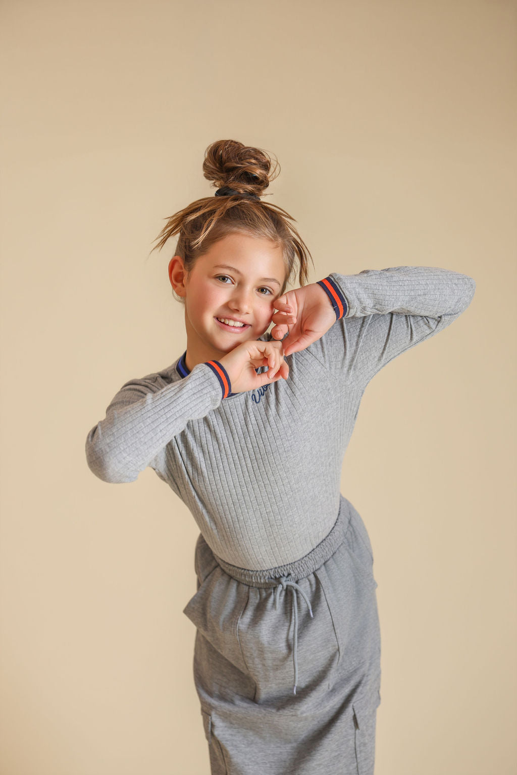 Wide Ribbed Striped Neck Tee