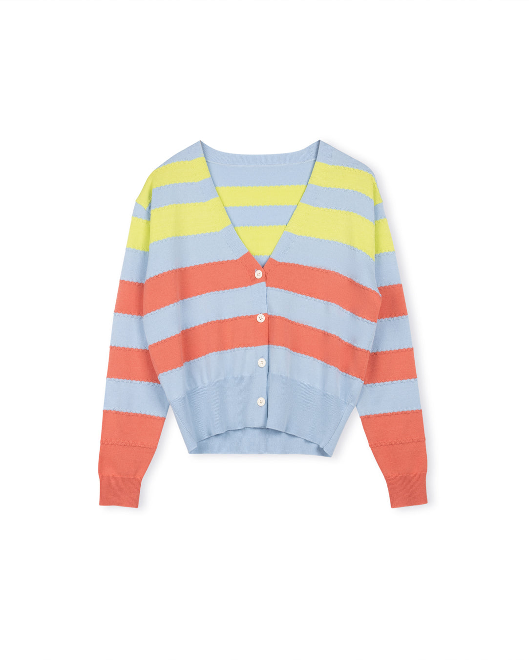 Stripe Knit Cardigan W-17638