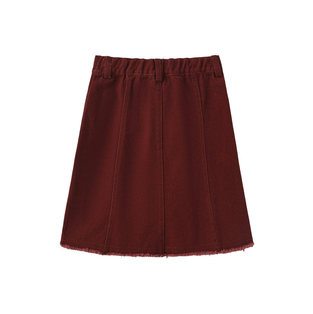 Denim Paneled Skirt