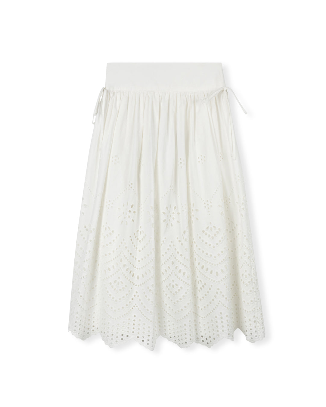 Eyelet Poplin Skirt