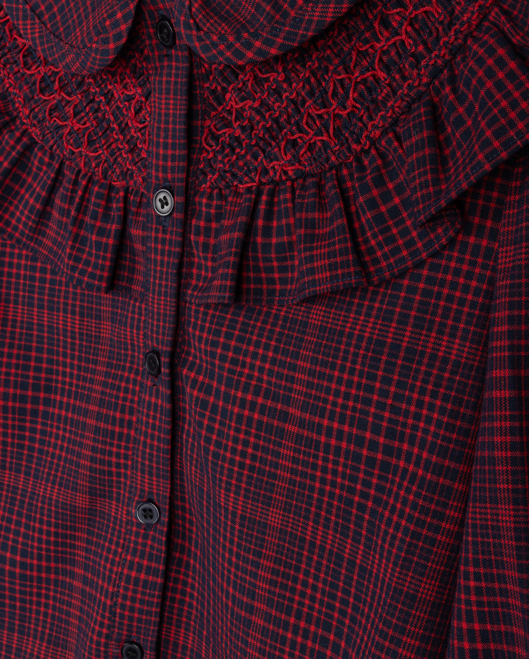 Hann Plaid Babydoll Blouse