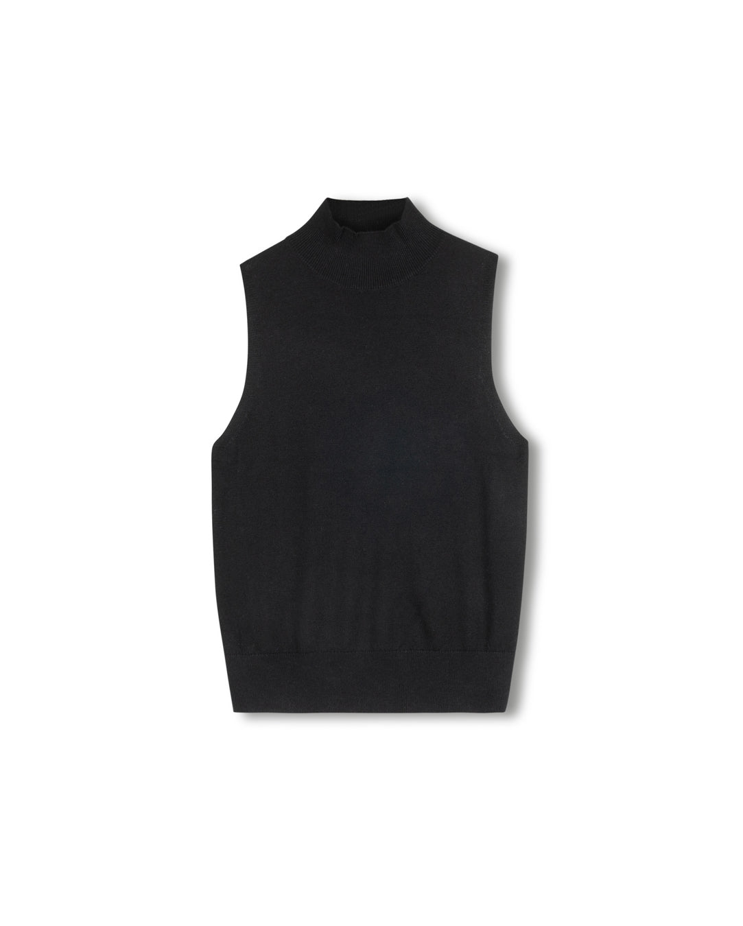 Delray Flat Knit Sleeveless Mock Neck