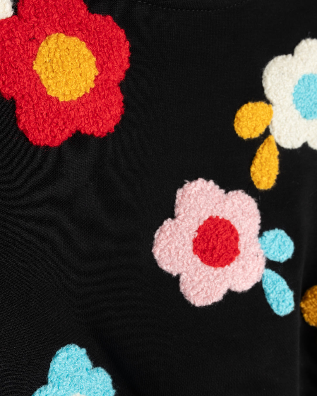 Sherpa Floral Sweatshirt And Leggings C-21715