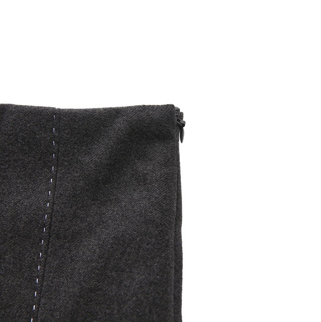 Seam Pleated Skirt