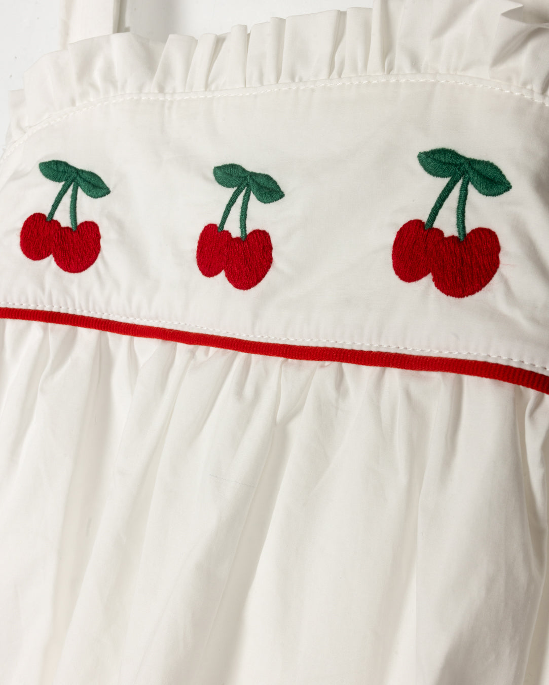 Tessa Embroidered Cherry Romper