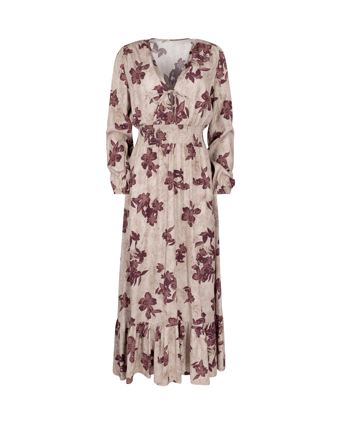 Printed Tie Maxi Dress