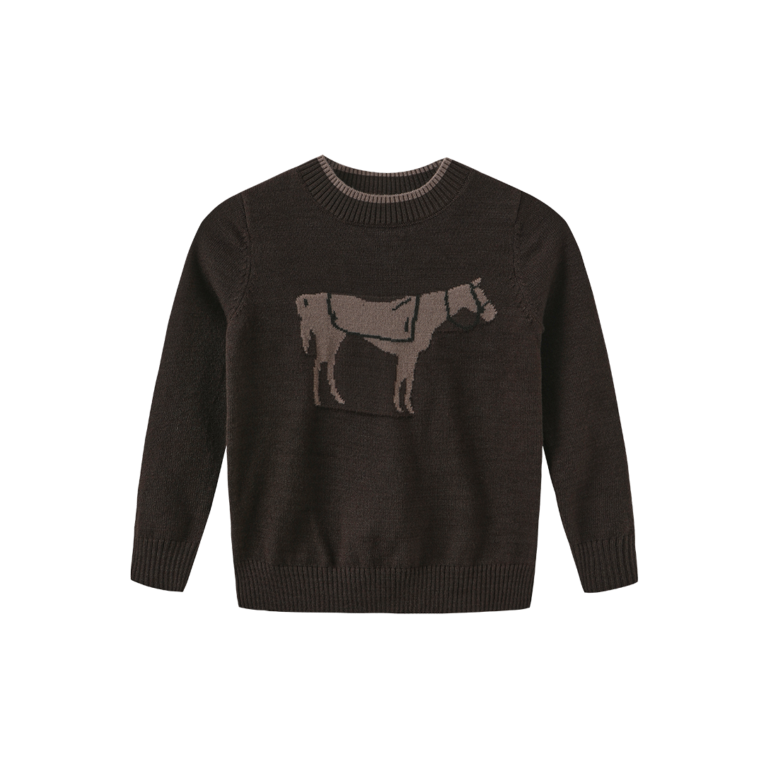 Horse Detail Knit Sweater Set