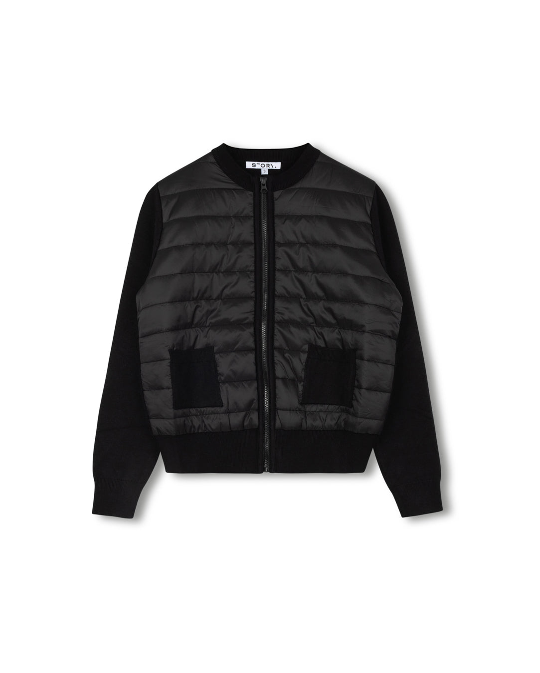 Knit And Puffer Jacket W-21943